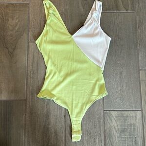 White and Green Bodysuit